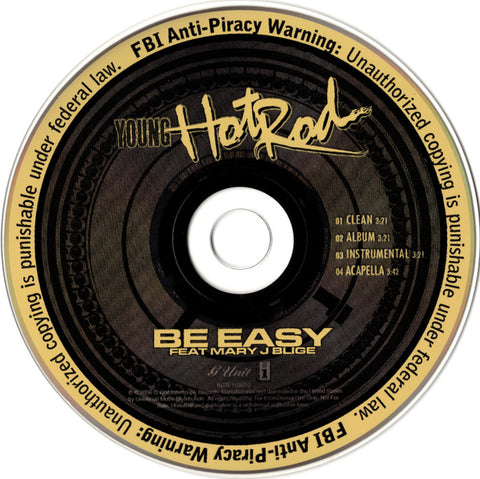 Hot Rod Feat Mary J. Blige: Be Easy 4-Track Promo w/ Back Artwork - NeverDieMedia
