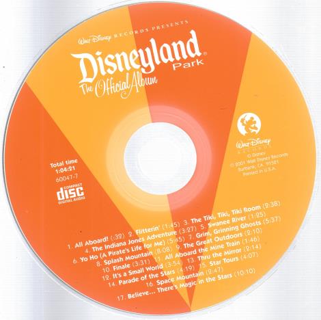 Disneyland Park: The Official Album w/ No Artwork