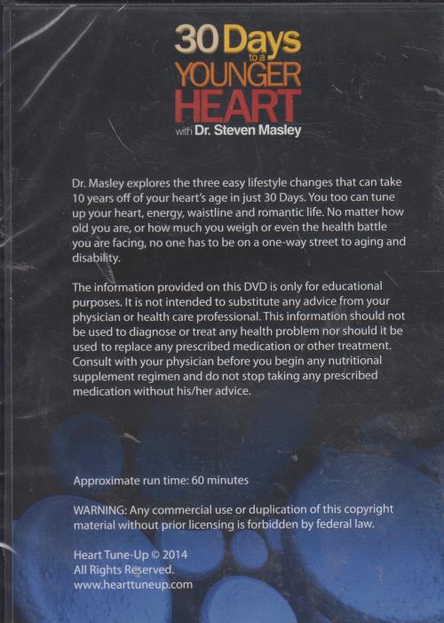 30 Days To A Younger Heart With Dr. Steven Masley – NeverDieMedia