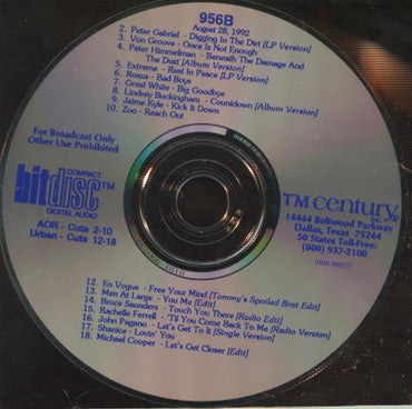 HitDisc 956B Promo w/ Back Artwork