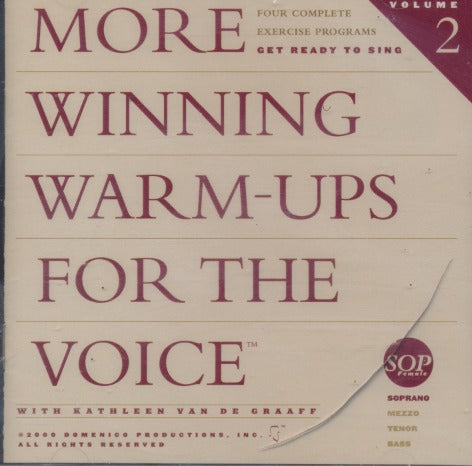 Kathleen Van De Graaff: More Winning Warm-Ups For The Voice Vol. 2 w/ Cracked Case