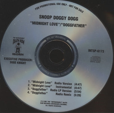 Snoop Doggy Dogg: Midnight Love / Doggfather 4-Track Promo w/ Back Artwork