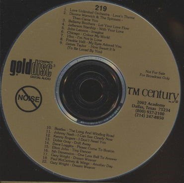 GoldDisc 219 Promo w/ Back Artwork
