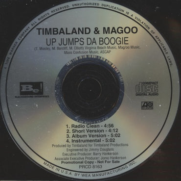 Timbaland & Magoo: Up Jumps Da Boogie 4-Track Promo w/ Back Artwork