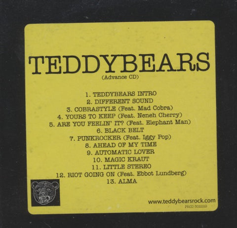 Teddybears: Teddybears (Advance CD) Promo w/ Licensing Sticker
