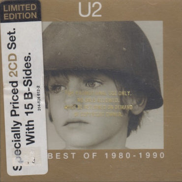 U2: The Best Of 1980-1990 Limited Promo Stamped 2-Disc Set w/ Hype Sticker