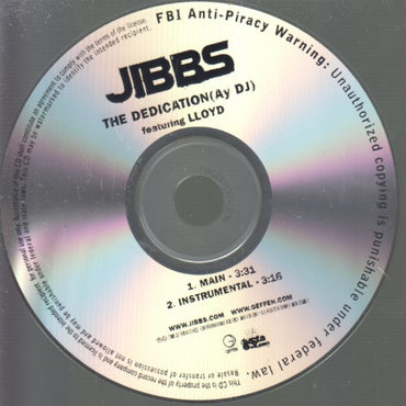 Jibbs: The Dedication (Ay DJ) 2-Track Promo w/ No Artwork