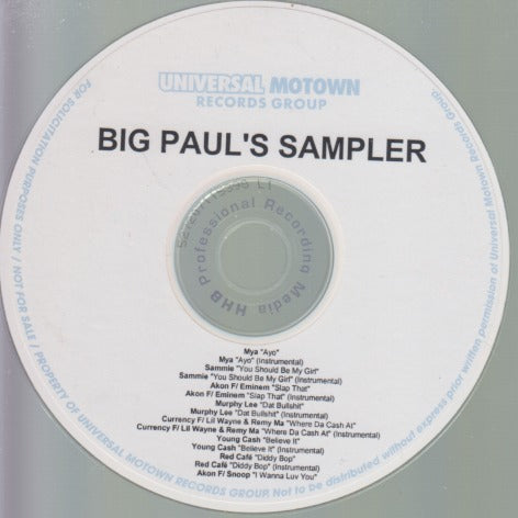 Big Paul's Sampler 15-Track Promo w/ No Artwork