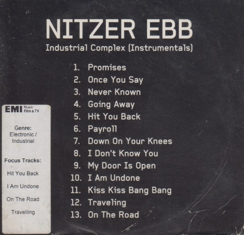 Nitzer Ebb: Industrial Complex (Instrumentals) 13-Track Promo