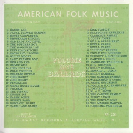 American Folk Music: Ballads Volume One 27-Track 2-Disc Set