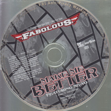 Fabolous: Make Me Better 2-Track Promo w/ Back Artwork
