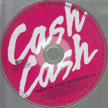 Cash Cash: Party In Your Bedroom 1-Track Promo w/ Back Artwork