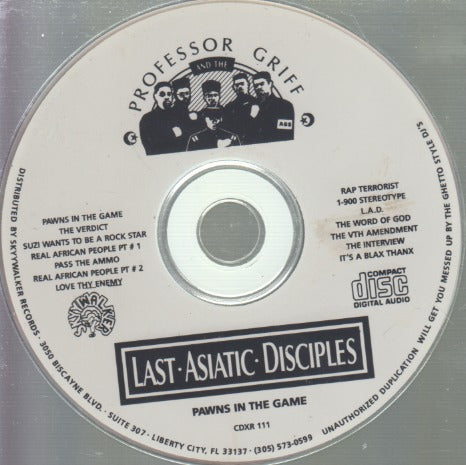 Professor Griff And The Last Asiatic Disciples: Pawns In The Game w/ Back Artwork
