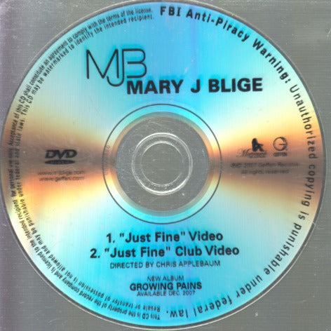 Mary J Blige: Just Fine 2-Track Promo w/ No Artwork