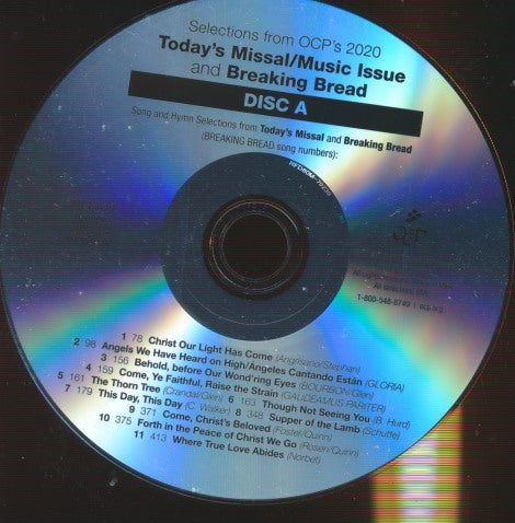 Selections From OCP's 2020 Today's Missal/Music Issue And Breaking Bread Vol. A w/ No Artwork