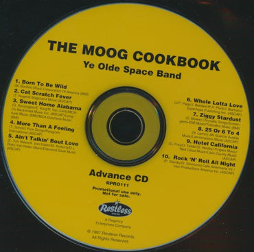 The Moog Cookbook: Ye Olde Space Bande Advance Promo w/ Back Artwork