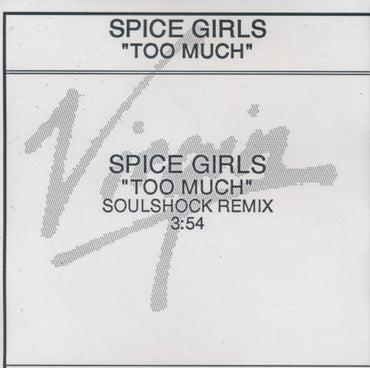Spice Girls: Too Much: Soulshock Remix Promo w/ Front Artwork