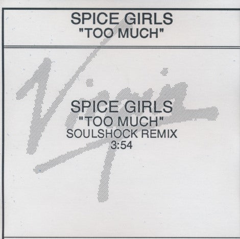 Spice Girls: Too Much: Soulshock Remix Promo w/ Front Artwork