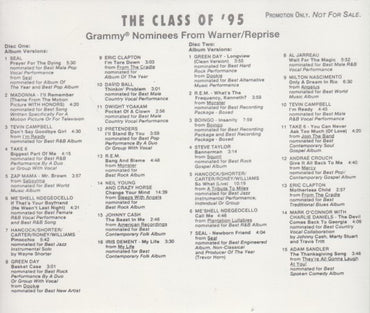 The Class Of '95: Grammy Nominees From Warner/Reprise 2-Disc Set Promo w/ Back Artwork