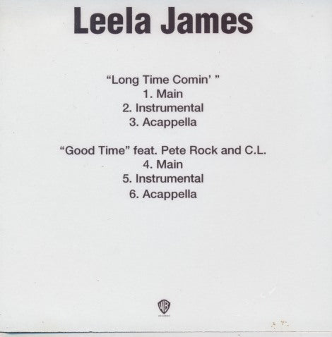 Leela James: Long Time Comin' / Good Time 6-Track Promo w/ Front Artwork