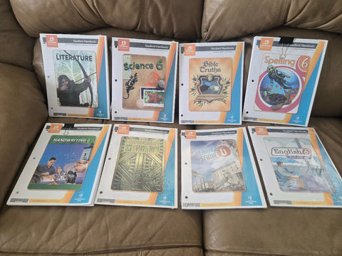 BJU Press Handwriting 6: Student Worktext & Video Handouts Lot 2nd