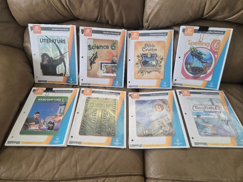 BJU Press: Grade 6 Distance Learning Student Handouts Lot