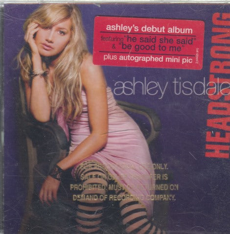 Ashley Tisdale: Headstrong Promo Stamped w/ Hype Sticker & Mini Pic