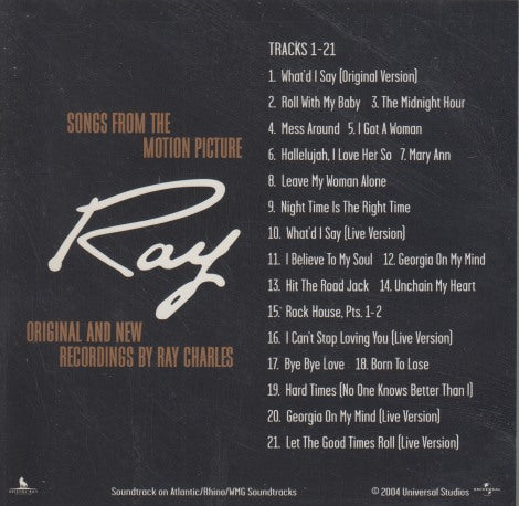 Ray: Songs From The Motion Picture: Score FYC 21-Track Promo w/ Front Artwork