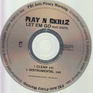 Play N Skillz: Let Em Go 2-Track Promo w/ Back Artwork