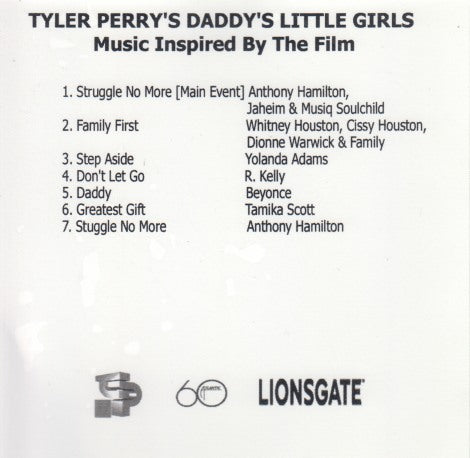 Tyler Perry's Daddy's Little Girls: Music Inspired By The Film: Sampler 7-Track Promo w/ Front Artwork