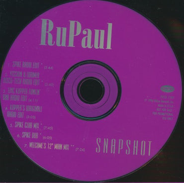 RuPaul: Snapshot 7-Track Promo w/ Back Artwork