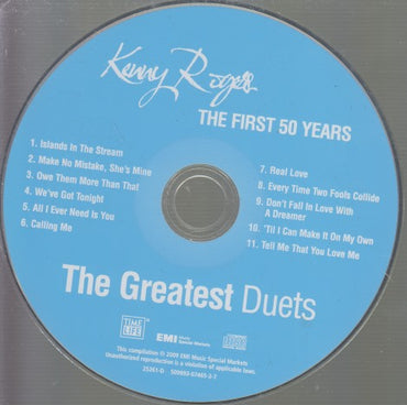 Kenny Rogers: The First 50 Years: The Greatest Duets w/ Back Artwork