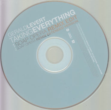 Gerald Levert: Taking Everything: Remix 2-Track Promo w/ Back Artwork
