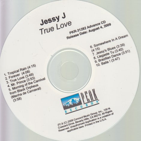Jessy J: True Love 10-Track Advance Promo w/ No Artwork