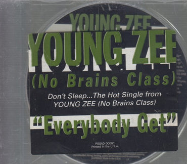 Young Zee: No Brains Class: Everybody Get 4-Track Promo w/ Cracked Case