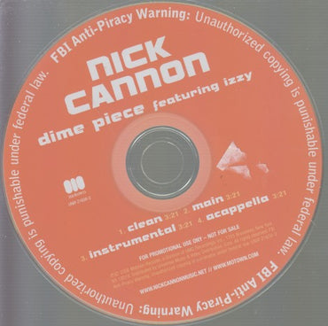 Nick Cannon: Dime Piece 4-Track Promo w/ Back Artwork - NeverDieMedia