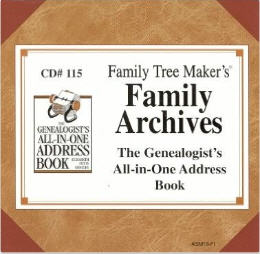 Family Tree Maker: Family Archives Genealogist's All-in-One Address Book