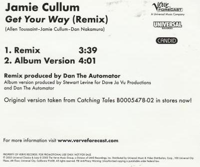Jamie Cullum: Get Your Way (Remix) Promo