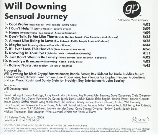 Will Downing: Sensual Journey Promo