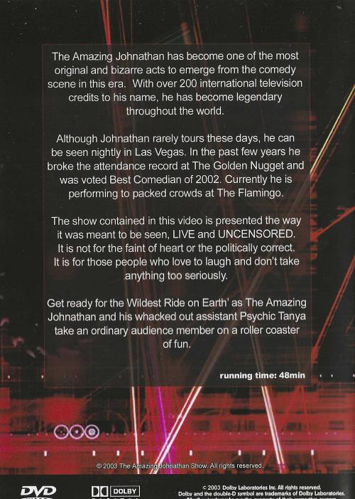 The Amazing Johnathan: Live And Uncensored – NeverDieMedia