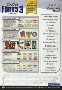 ClickArt Fonts 3 Deluxe - NeverDieMedia