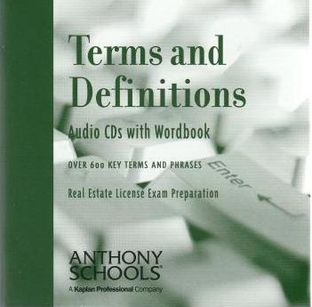 Terms & Definitions: Audio CDs With Wordbook: Real Estate License Exam Preparation