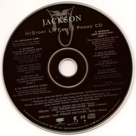 Michael Jackson: HIStory LIFEstyle 9-Track Promo w/ No Artwork