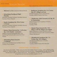 Los Angeles Philharmonic: Music That Changed Me 2001/2002 Season Promo w/ Artwork