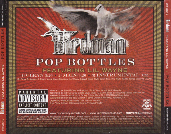 Birdman: Pop Bottles Promo - NeverDieMedia