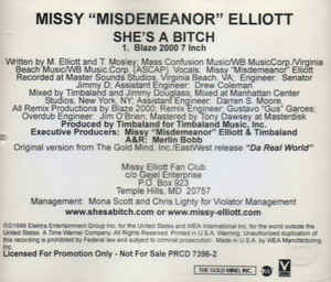 Missy Misdemeanor Elliott: She's A Bitch Promo