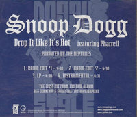 Snoop Dogg: Drop It Like It's Hot 4-Track Promo w/ Back Artwork - NeverDieMedia