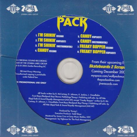 The Pack: I'm Shinin' / Candy / Freaky Bopper Promo w/ Artwork