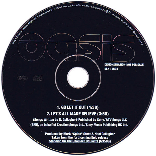 Oasis: Go Let It Out & Let's All Make Believe Promo