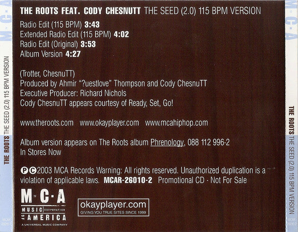 The Roots: The Seed (2.0) 115 BPM Version Promo - NeverDieMedia